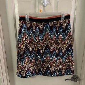 Anthropologie Sequined Mini Skirt, Size 10